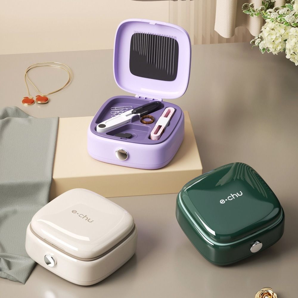 New Portable Magnetic Sewing Box Set Durable Hand Sewing Tools Magnetic Sewing Kit Storage Split baffle Small Sewing Box