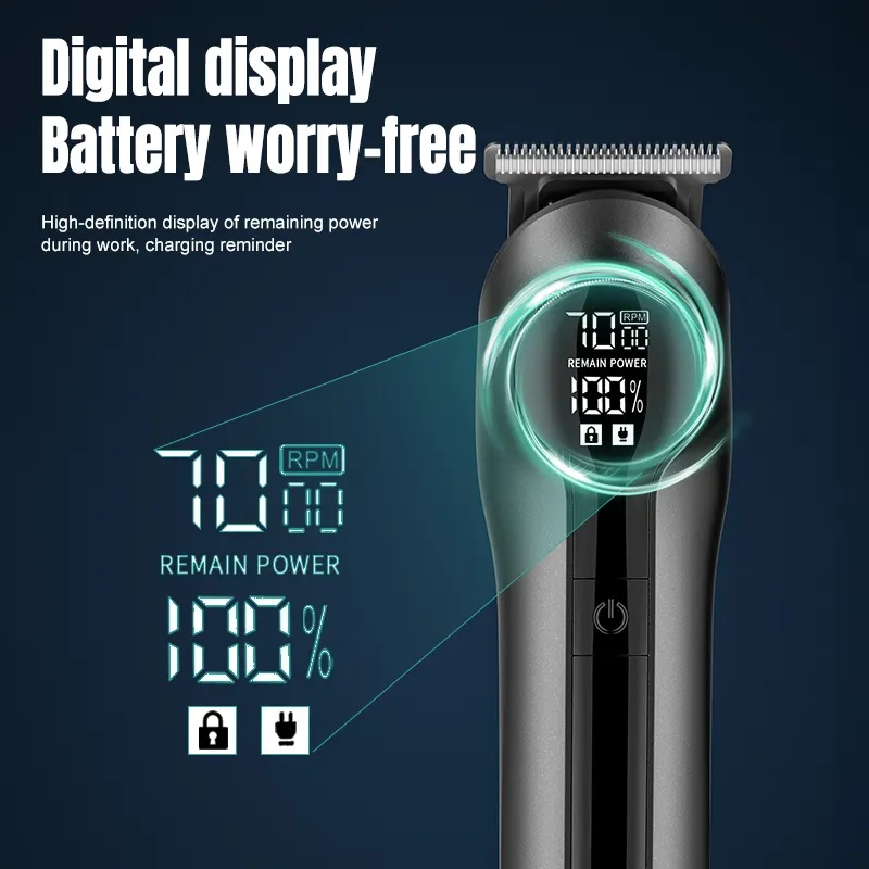 HOT Xiaomi Youpin 6-in-1 Multifunctional Grooming Kit Hair Clipper With Digital Display High Power Electric Shaver Nose Hair Trimmer