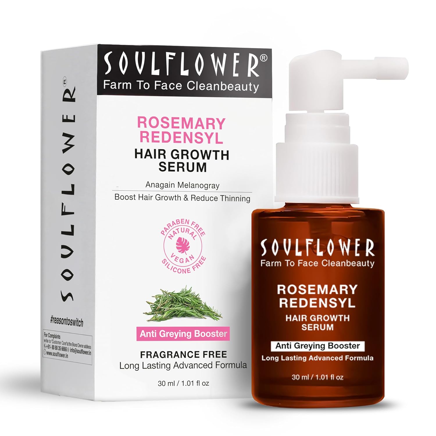WishCare Hair Growth Serum Concentrate With 3% Redensyl, 4% Anagain, Rice Water, Biotin