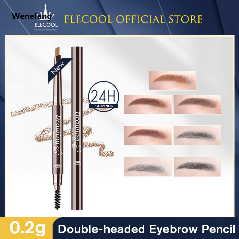 Wenefang 7 Color Natural Makeup Double Head Super Fine Eyebrow Pencil Waterproof Long Lasting Easy Ware Eye Brow Make Up Pen