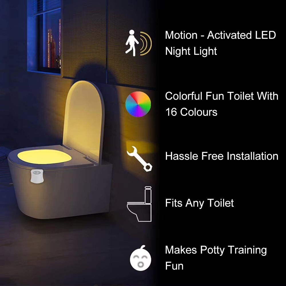 Commord Motion Sensor Light - LED Battery-Powered Night Light with Automatic On/Off for Closet, Hallway, Stairs, Bedroom & Bathroom