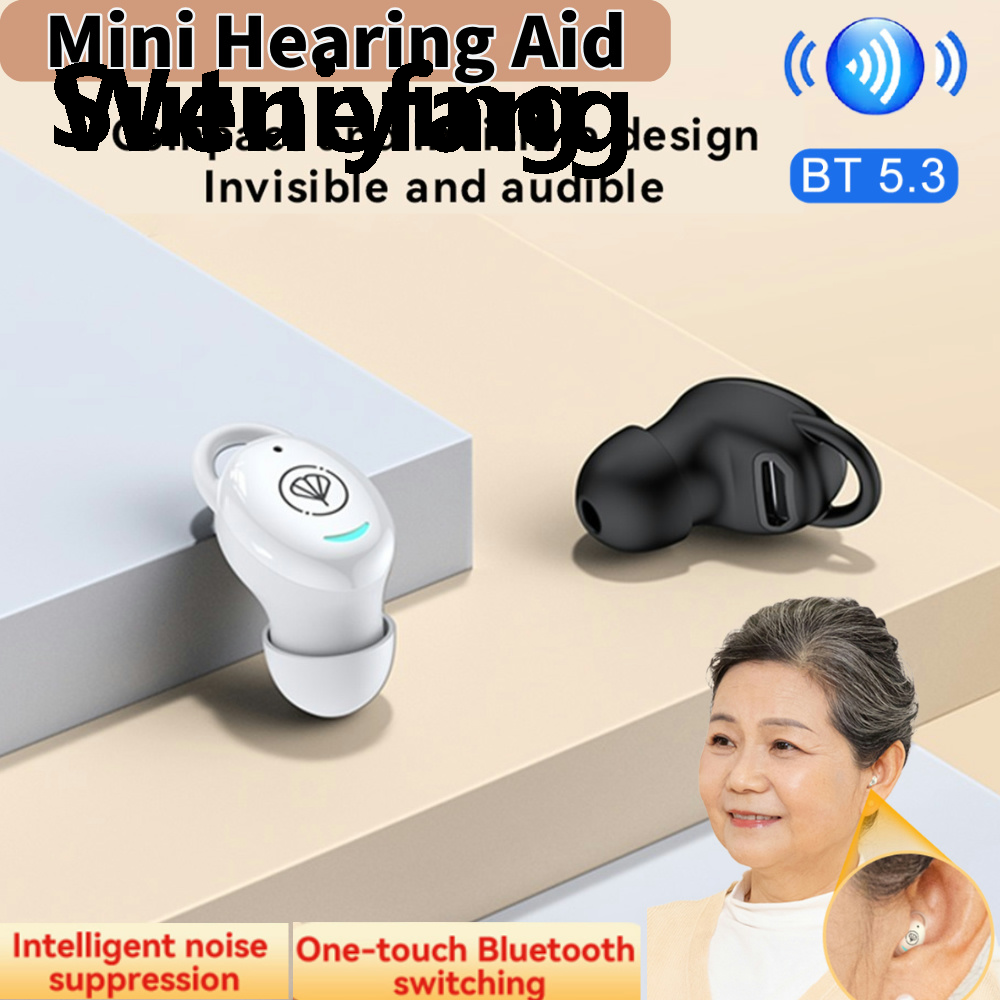 Wenefang Sutuiying Hearing Aids Mini Sound Amplifier Rechargeable Bluetooth Earphone Fashion Wireless In-Ear Earbuds for The Elderly Audifonos Noise Cancel