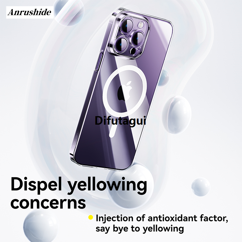 Difutagui Magnetic Plus iPhone Case Ultra Thin Case Pro Baseus iPhone15Max High Quality Magnetic Phone Case Clear 15 Pro Back Case