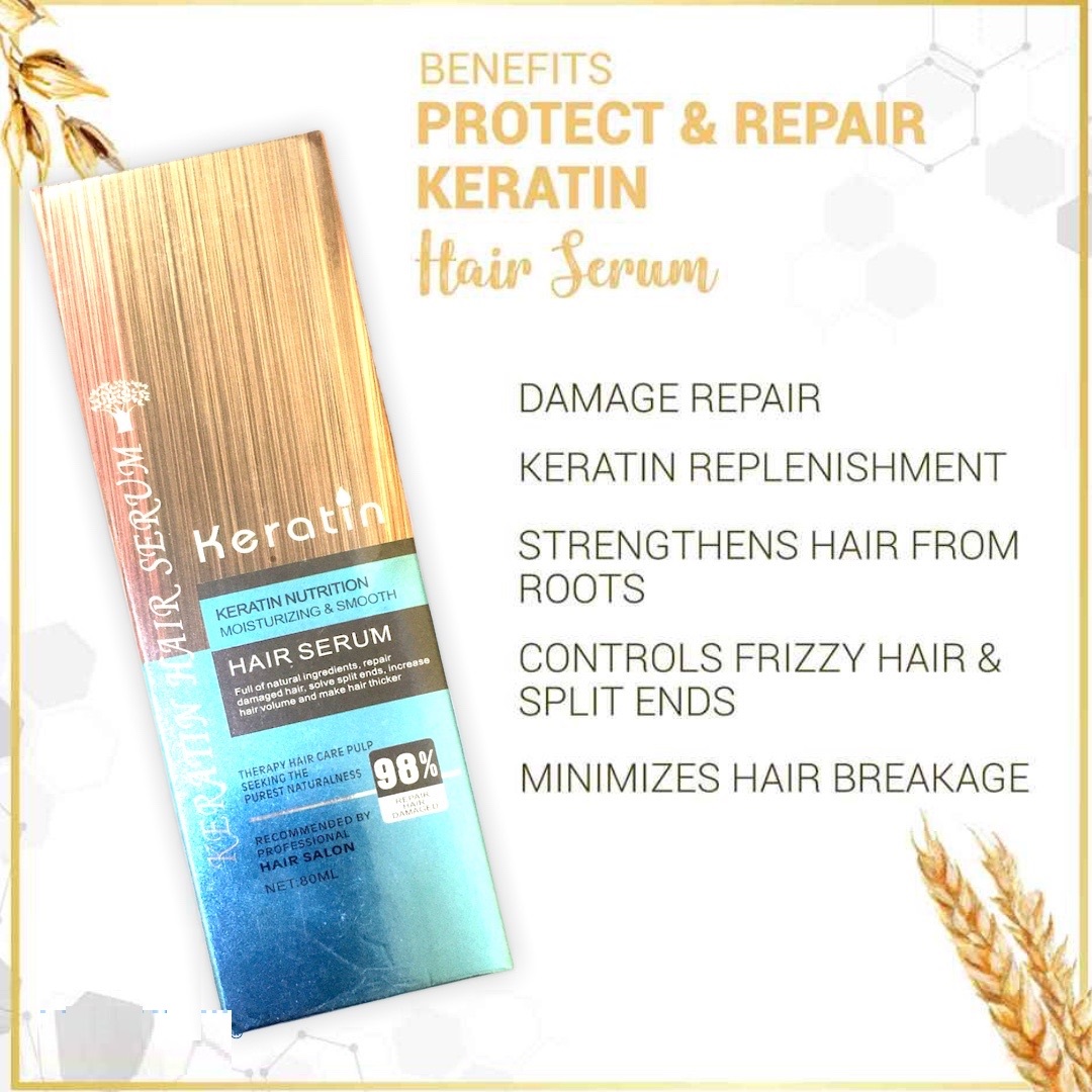 Keratin Hair Serum With Nutrition, Moisturizing & Smooth, Repair Hair Damaged
