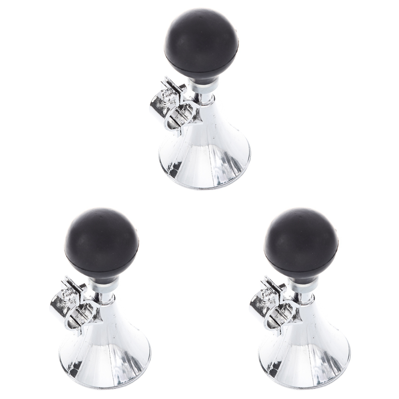 3X Black Rubber Bulb 21mm Dia Handlebar Bike Bicycle Air Horn Bugle Trumpet