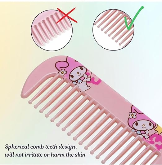 BabyTuck Baby Hair Comb Set - Anti-Knot Pain-Free Wide Tooth Comb for Wet, Dry & Curly Hair, Multicolor