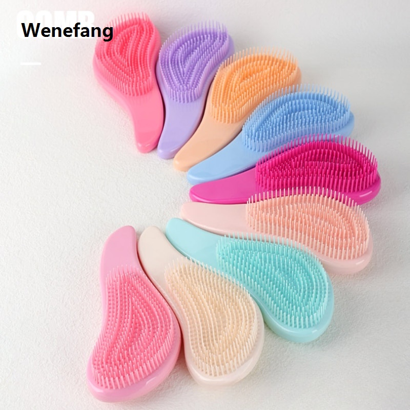 Wenefang Kids Massage Comb Portable Soft Teeth Smooth Hair Brush Hot Magic Handle Children Comb Baby Scalp Massager Magic Hair Comb