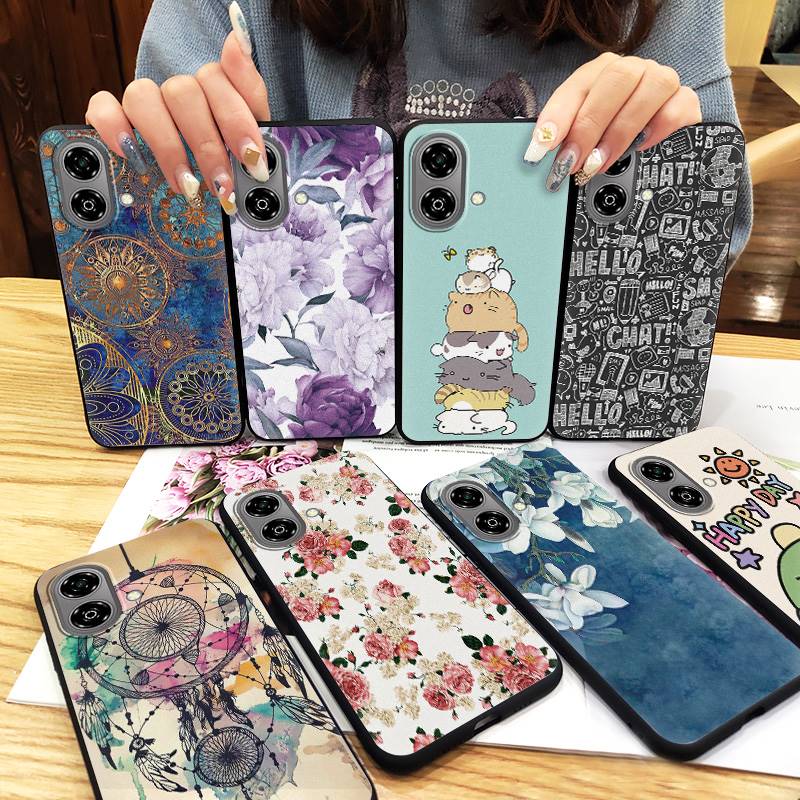 flower Waterproof Phone Case For ZTE Blade A35e 6GB RAM 64GB Dirt-resistant Shockproof Cute Soft case Anti-dust TPU