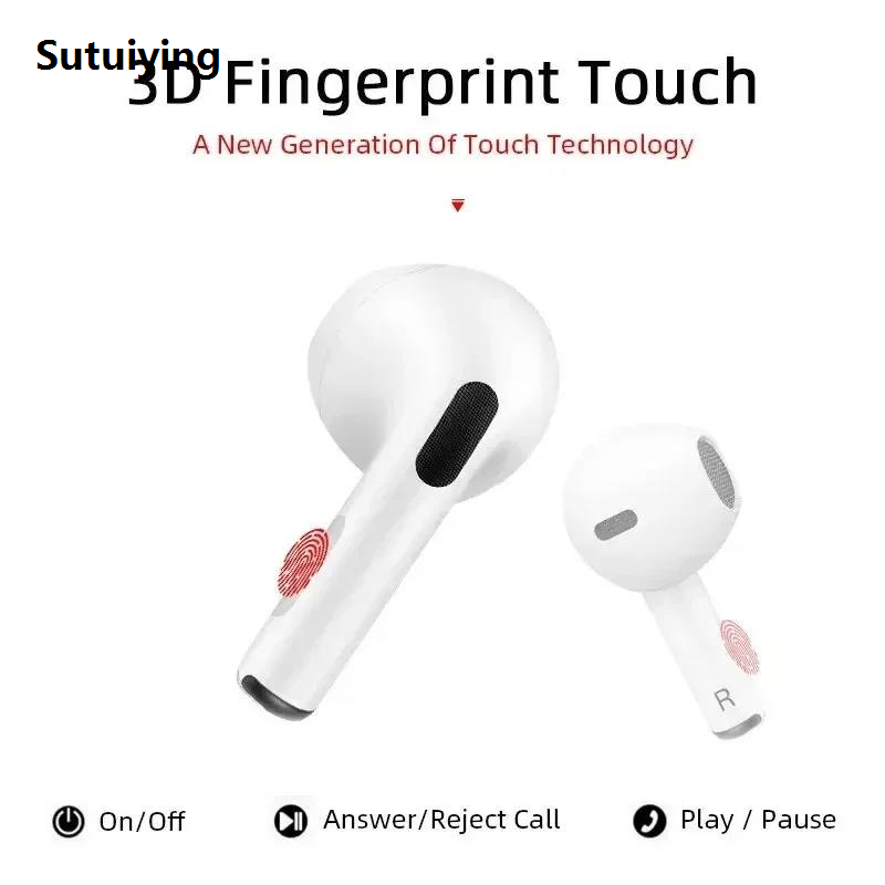 Sutuiying TWS Wireless Headphones Earphone Bluetooth 5.0 Pro4 Waterproof New style Headset with Mic for iPhone 16 15 Pro4 Xiaomi Earbuds