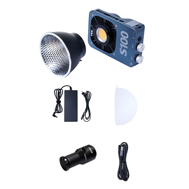 100W Dual Color COB LED Video Light Portable Handheld Photographic Lighting forCamera, Outdoor Photo & Video Fill Light Blue EU PLUG