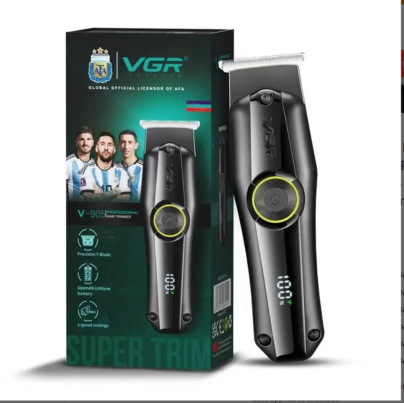 VGR V-905 Professional Hair & Beard Trimmer Clippers Precision T-Blade 3 Speed Settings USB Charging Ideal for Grooming