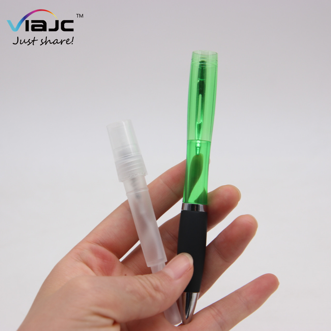 Portable Perfume Spray Pen Bottle - Refillable, Pocket-Friendly Atomizer in Assorted Colors | Ball Pen Style Empty Fragrance Mist Bottle Made of Anti-Bacterial Plastic | Ideal for Travel, Daily Use & Promotional Gifting