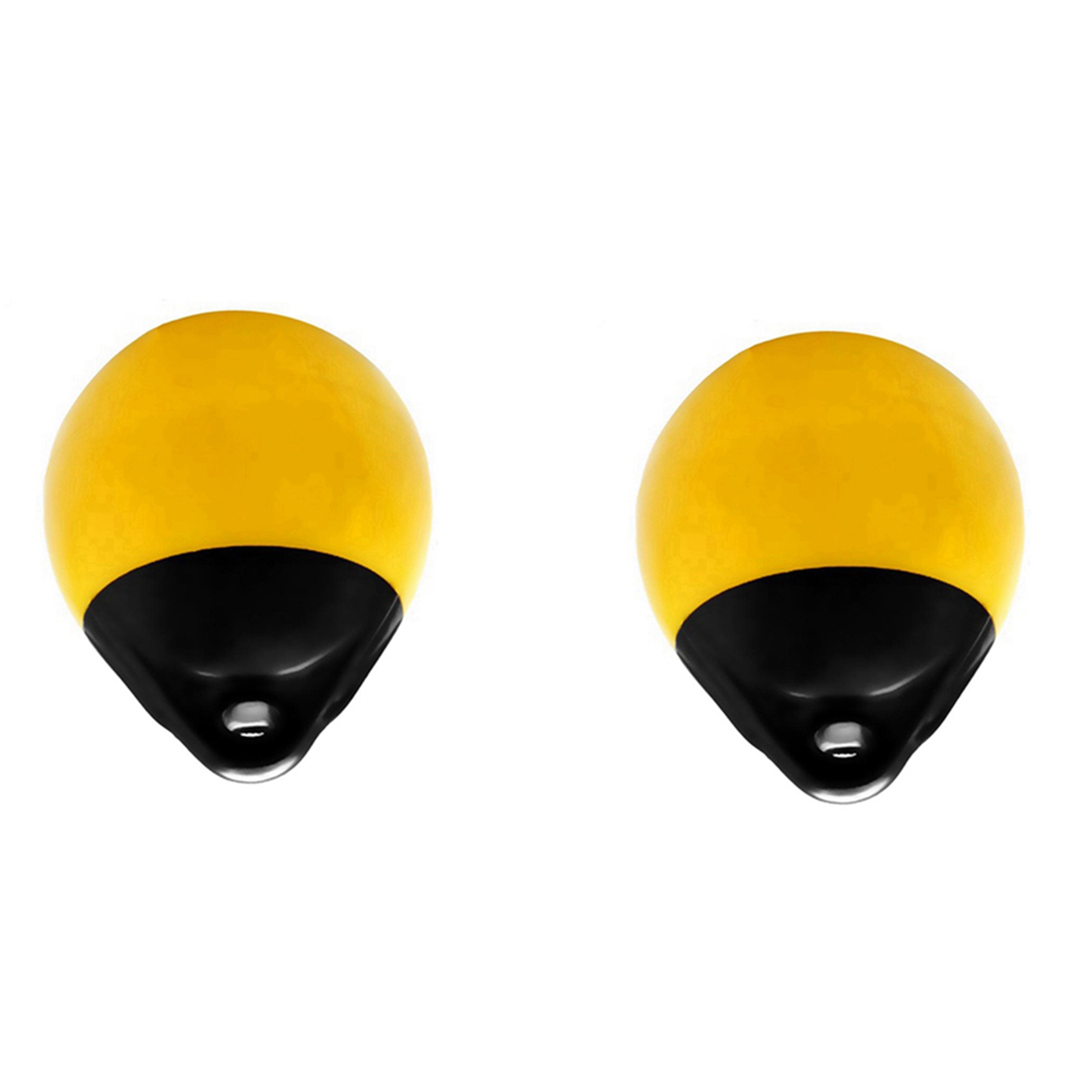 2X Heavy Duty PVC Boat Ball Round Anchor Buoy Dock Bumper Ball Inflatable Protection Marine Mooring Buoy Yellow