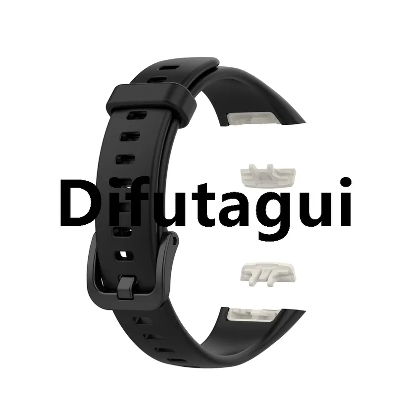 Difutagui New goods Ring Honor Band 6 Replacement Correa Hand Adhesive Strap with TP6 Pro Silicon Huawei Band 6/U Full Screen Case Strap