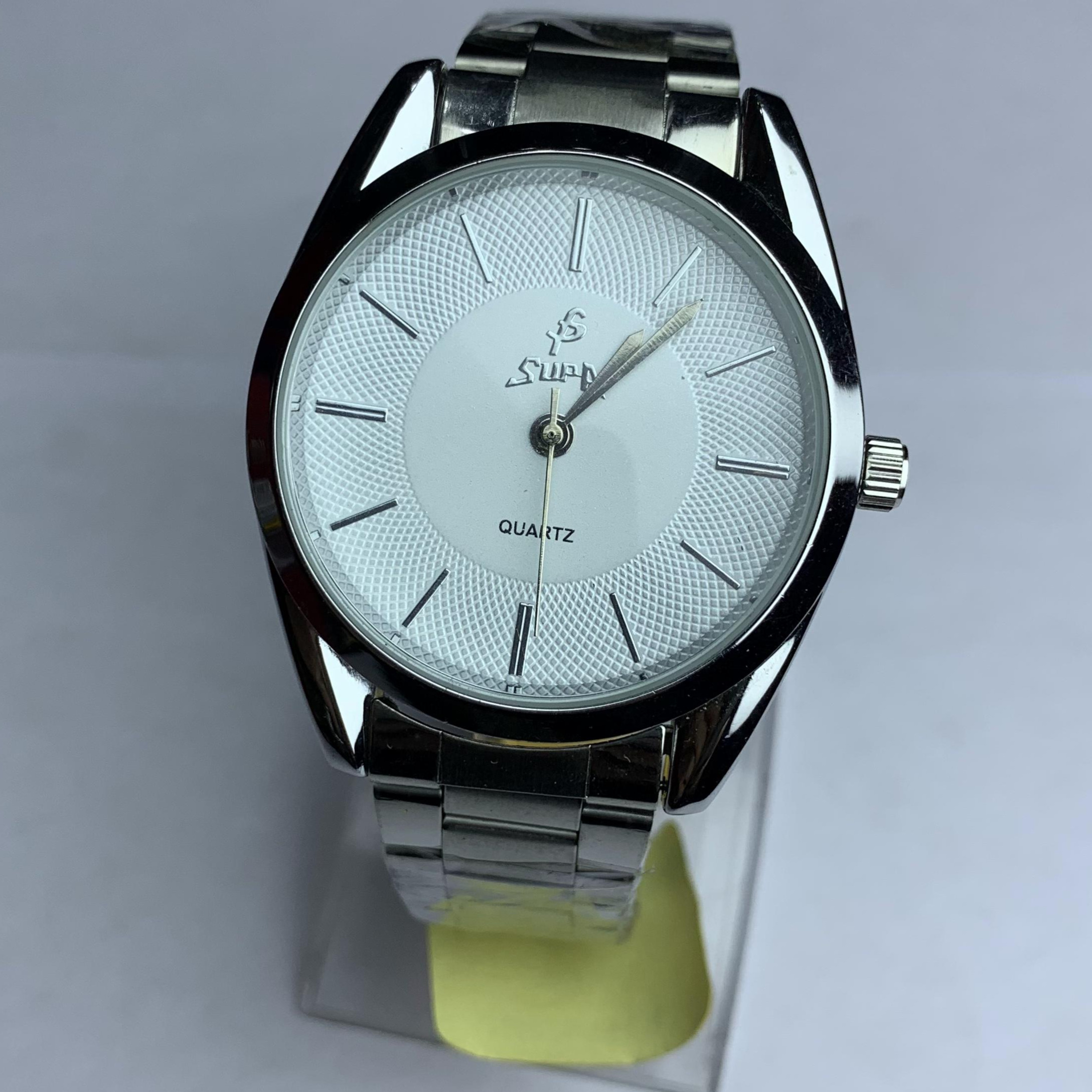 Fashionable Round Black Dial Black Stainless Steel Strap Attractive Design Waterproof Wrist Watch For Men