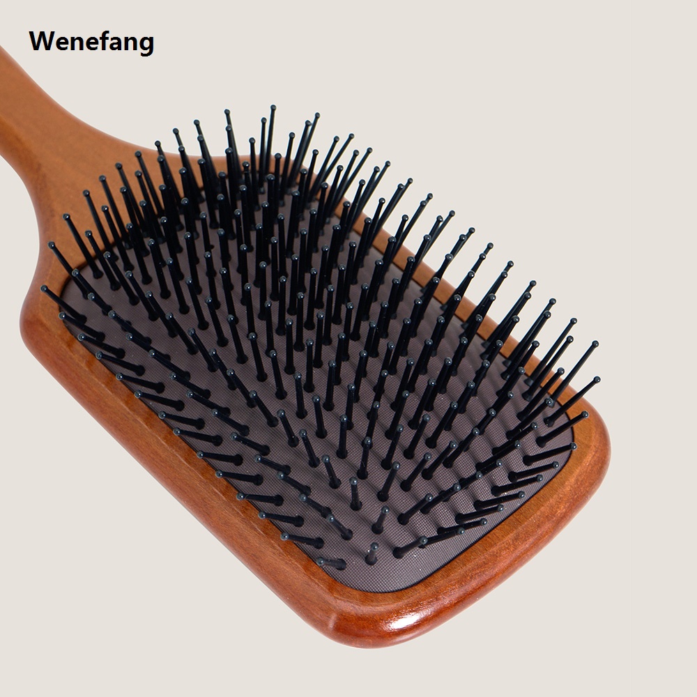 Wenefang Wooden Airbag Massage Comb Scalp Care Female Curly Hair Household High Quality High-grade Anti-static Hair Loss Large Board Makeup Comb