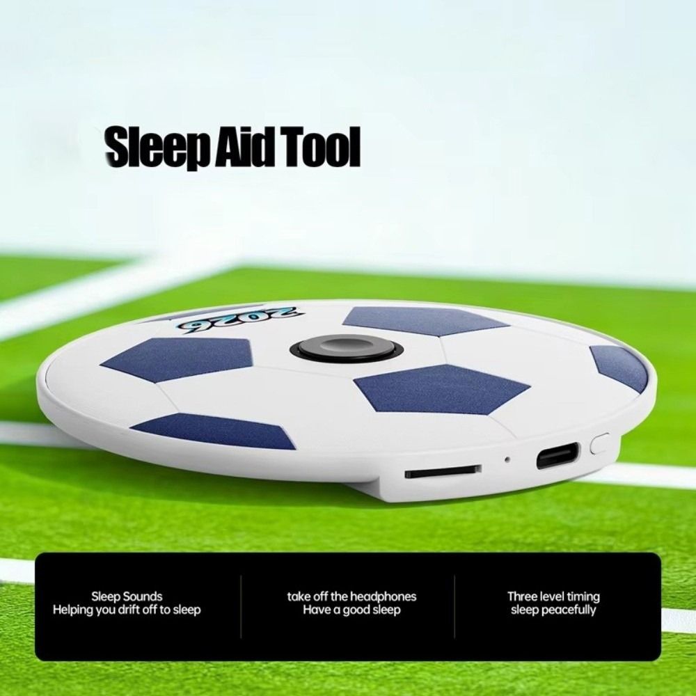 Durable Football Pattern Under Pillow Bluetooth Speaker Ultra-Thin Hi-Fi Sound Quality Sound Machine White Noise Soccer Ball Bedroom Pillow Speaker Sleep Relaxation