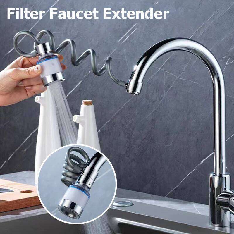 Extender with Filter Flexible Hose Big Boost Universal Bath Tap Bubbler Nozzle Sprayer Kitchen Faucet Extension