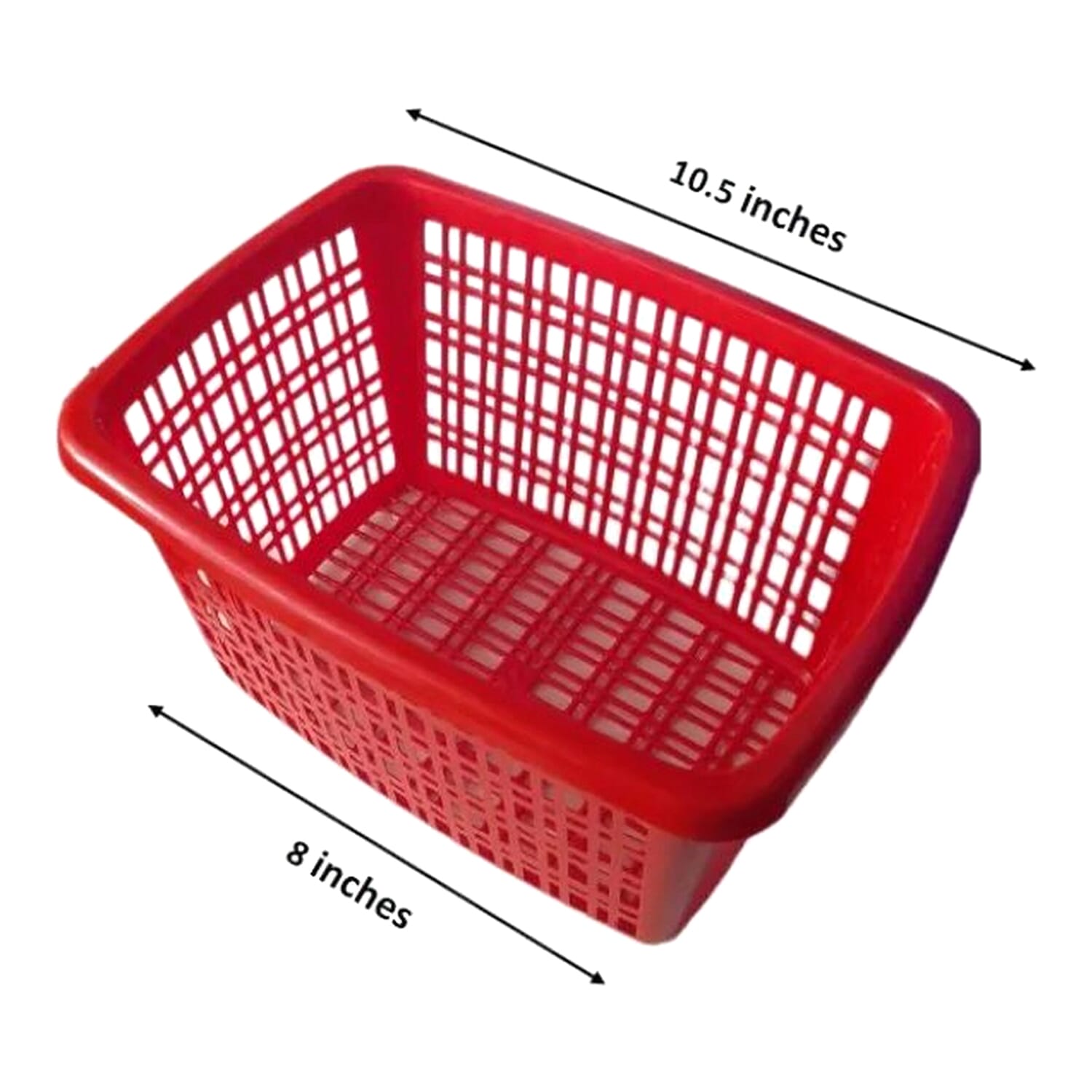 Bagmati MP Rectangle Basket | Plastic Material Square Sturdy Rectangular Basket With Easy Grip Handle