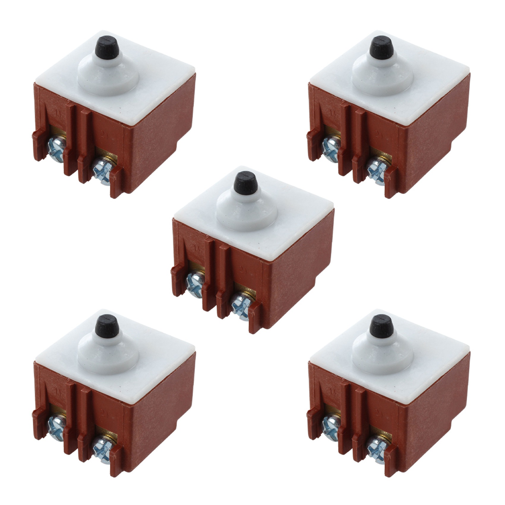 fasdaga 5X Angle Grinder AC 250V 6A 125V/12A DPST Pushbutton Switch for 6-100