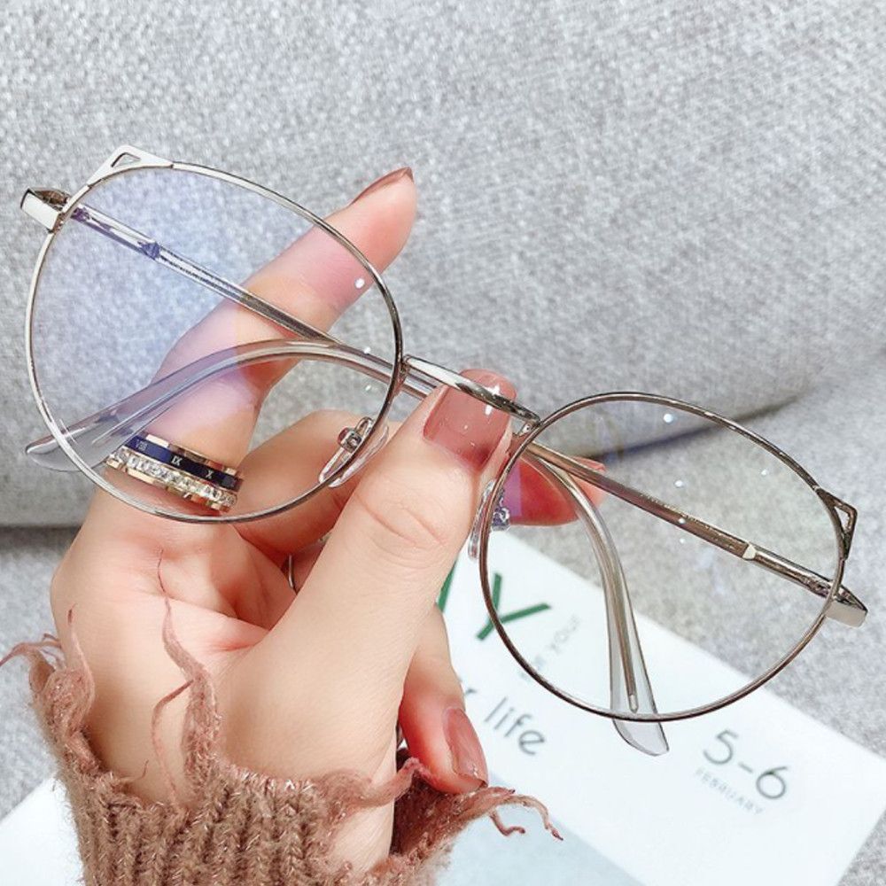 Vintage Cute Portable Cat Ears Eyeglasses Anti-Blue Light Glasses Computer Goggles Ultra Light Frame