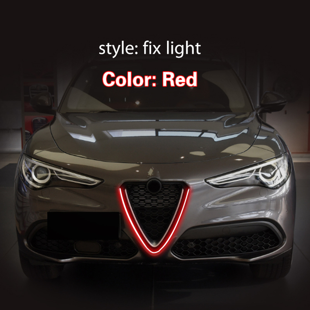 NEW 【Innovative design】Car Flashing 1pcs Car Led Drl Daytime Running Light For Alfa Romeo Stelvio 2017-2023 Universal Flexible Decorative Light Strip