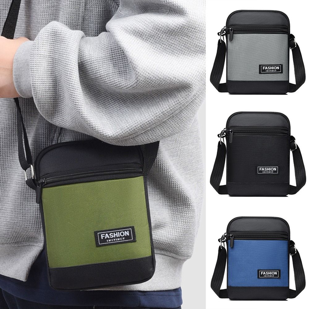 New Oxford Cloth Men Shoulder Bag Waterproof Large Capacity Crossbody Bag Casual Portable Mobile Phone Bag Travel