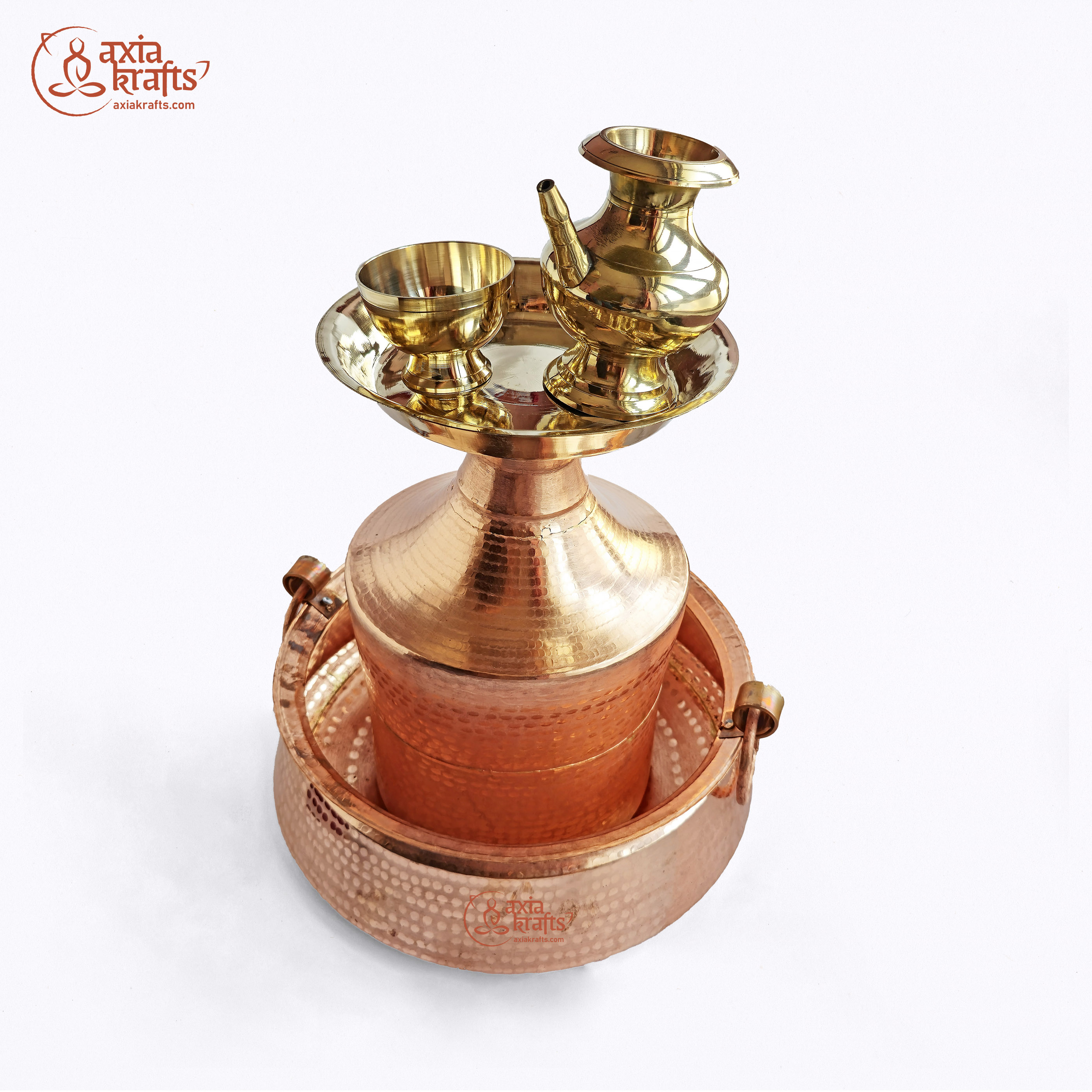 Axia Krafts Gagri Khadkulo Marriage/Bihe Set Medium Size " Khadkulo 14" " Gagri 15 "Thal Kachaura Karuwa Set
