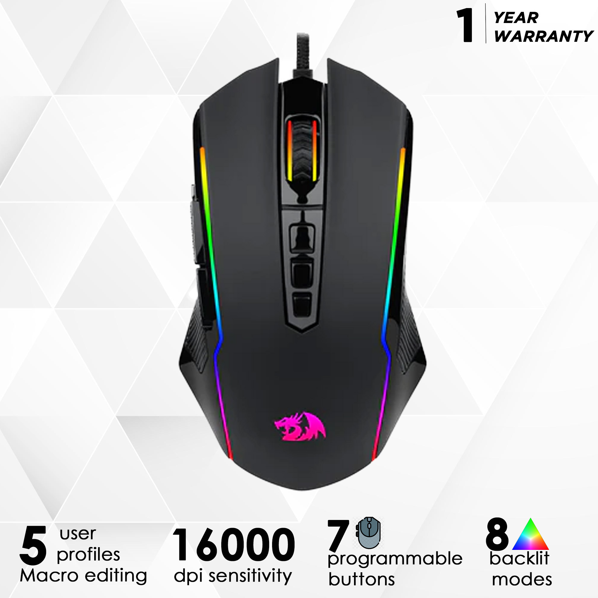 Redragon Plank M12 RGB Optical Mouse