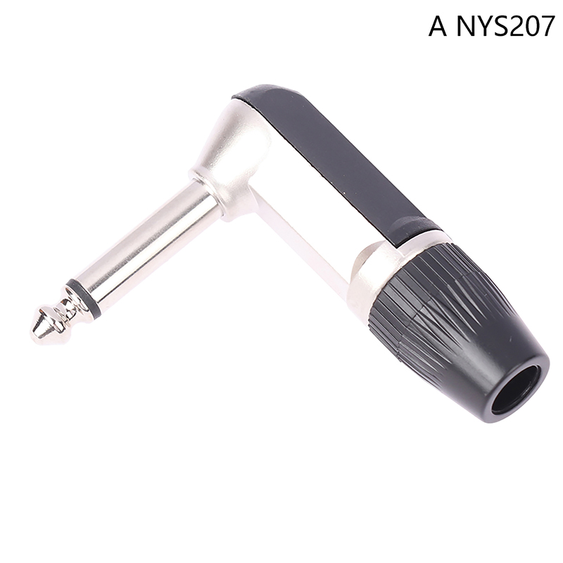 New specials REAN jack 6.35mm TS TRS 90 ° L-shaped Right Angle Plug Stereo / Mono 2 3 Pole 6.5 1/4 Microphone Guitar Audio NYS207 208@#A JUE