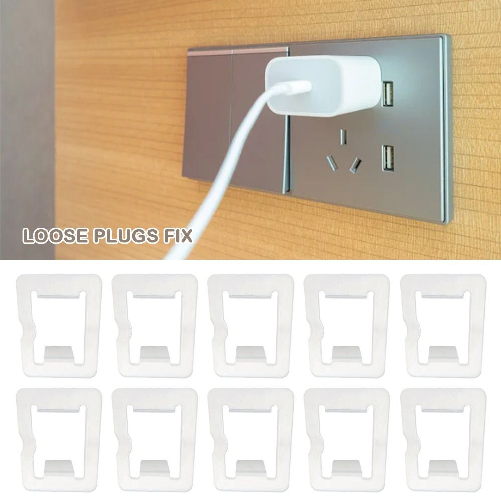 Cute Cartoon Flame-retardant PC Material Socket Stabilizer ABS Plugs Clear Socket Inserts Loose Plugs Fix 10pcs Set Effortlessly Fixtures Power Outages Preventer Secure Connection