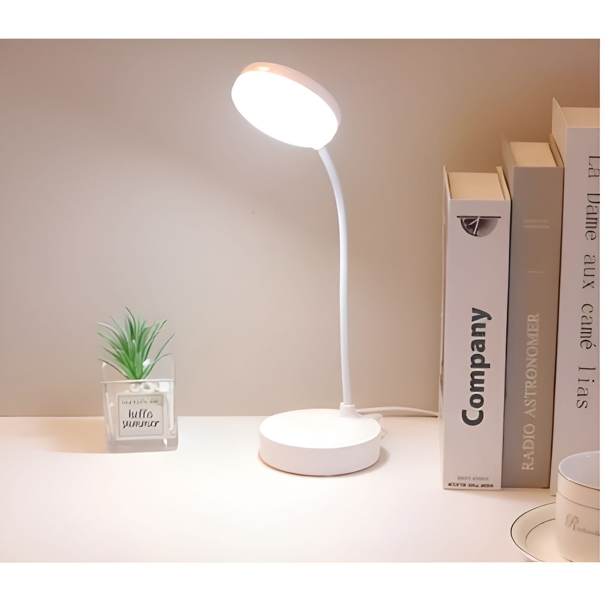 LED Desk Lamp Bedside Reading Lights Eye Protection Table Lamp Flexible Neck Decorative Nightlight for Living Room
