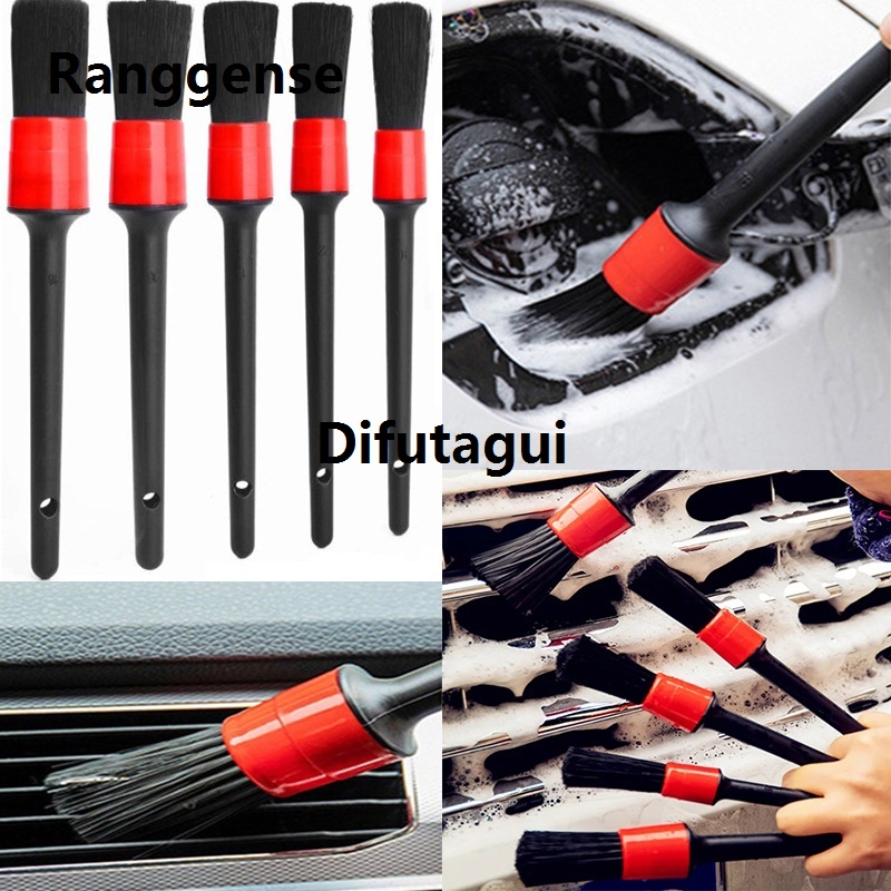 Difutagui Fashion 1pcs/5pcs Detailing Brush Set Car Brushes Car Detailing Brush Hot Selling For Auto Cleaning Dashboard Air Outlet Wheel Wash Maintenance Tool