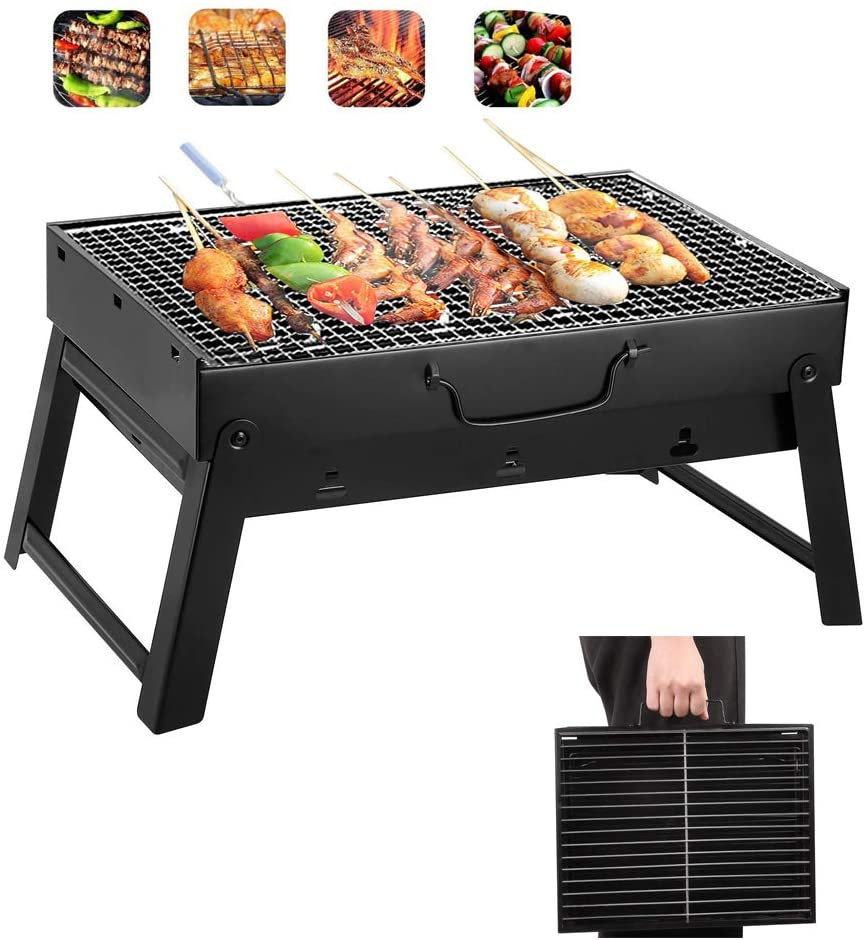 Mannual Folding Portable Outdoor BBQ Grill Set - Perfect for Home Barbecues