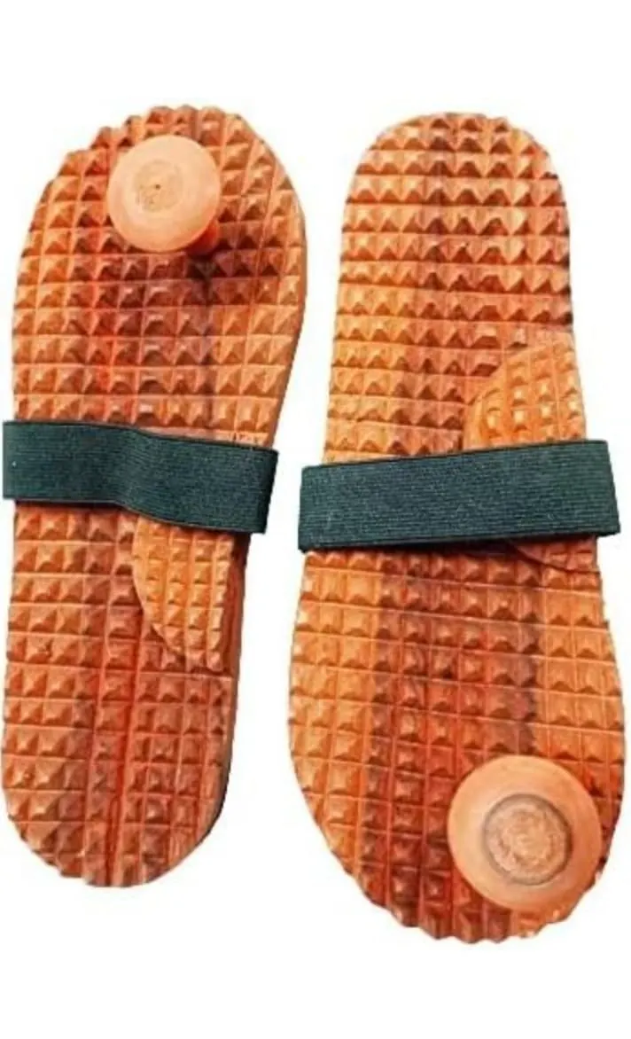 ACS Acupressure Manual Slipper Khadau Wooden for Blood Circulation 5,6,7,8,9,10 (8