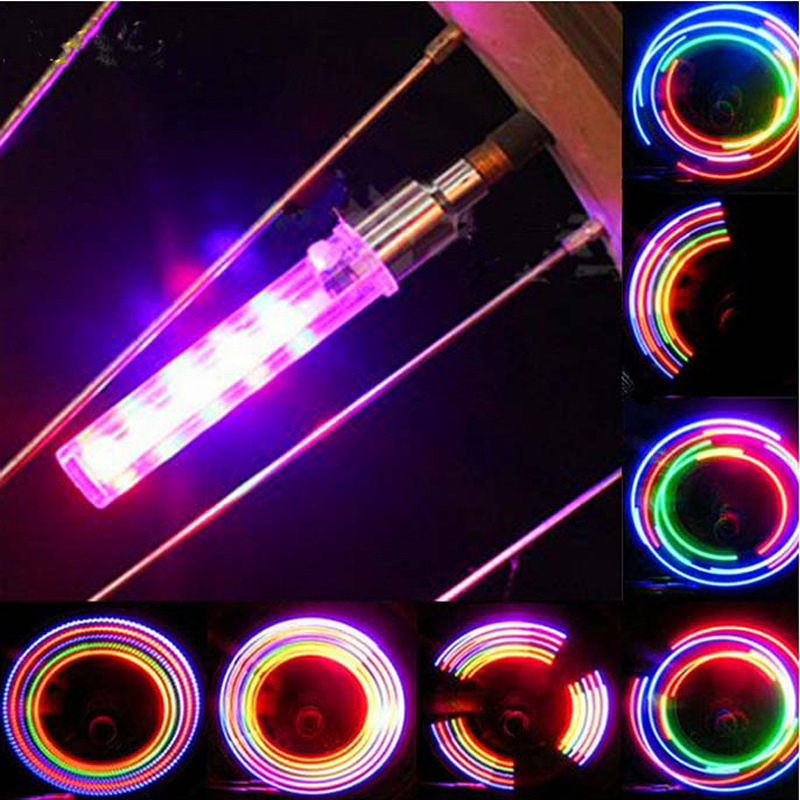 Bicycle 5 LED Wheel Light Wind Turbine Tail Light Bicycle Valve Light Dead Fly Mountain Bike Valve Light CF8