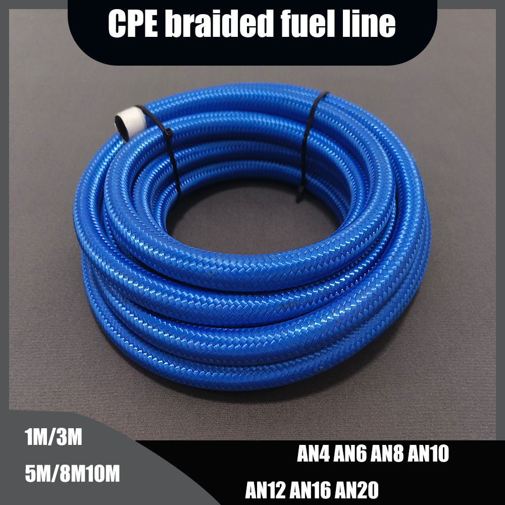 Oil GasCooler Hose Line Pipe Tube Fuel Line AN4~20 Advanced Nylon Weaving Conduit The insideCPE Rubber 1M/3M/5M/8M/10M