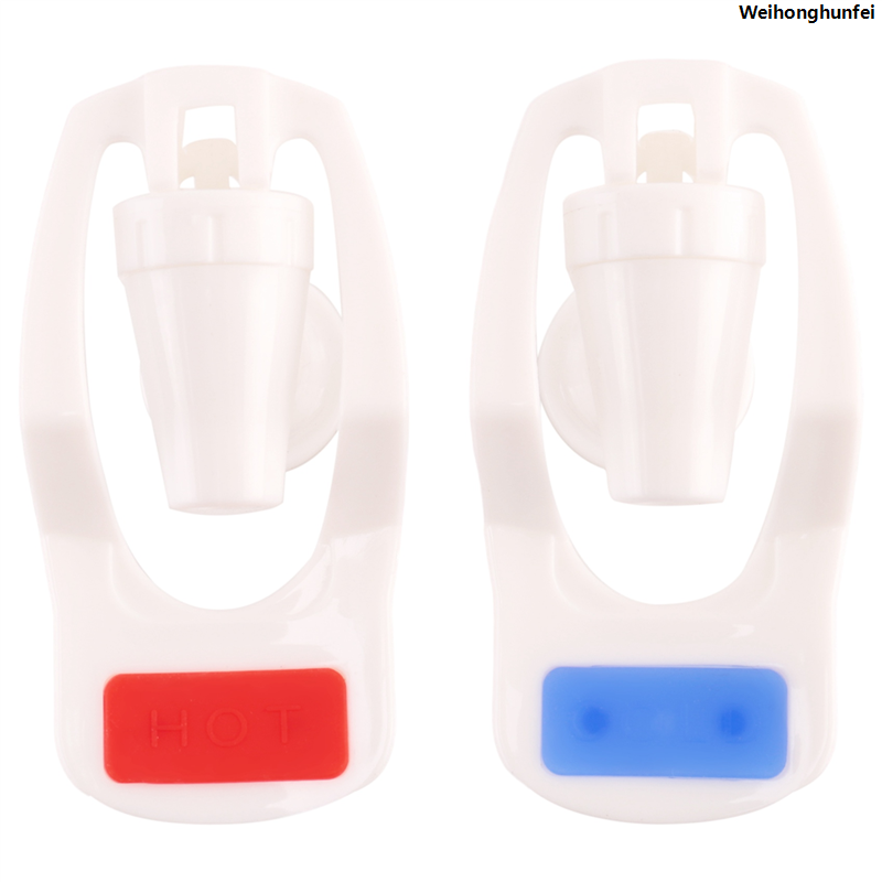 WeihonghunfeiHigh Quality Water Dispenser Replacement Push Type White Plastic Tap Faucet 2 Pcs