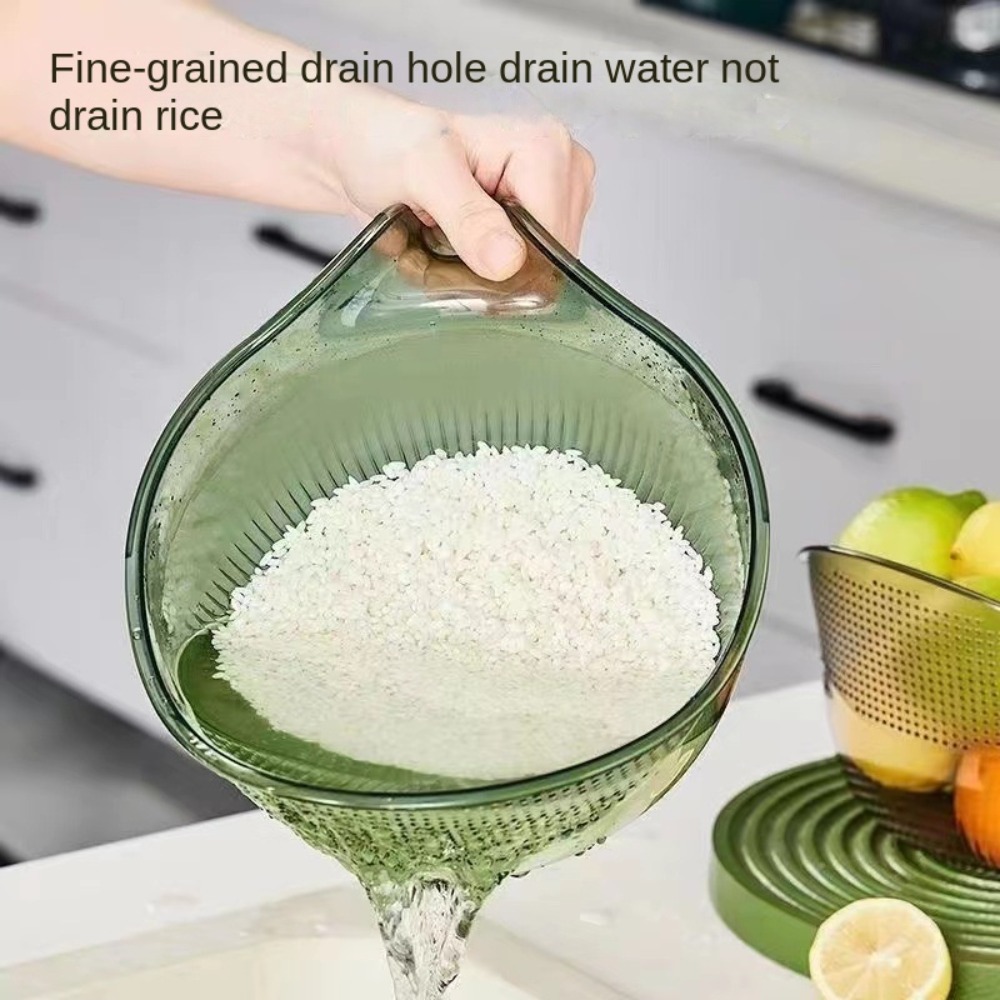 Creative Plastic Multifunctional Drainage Basket Kitchen Salad Vegetable Basin Fruit Plate Rice Washing Basket Household Sink