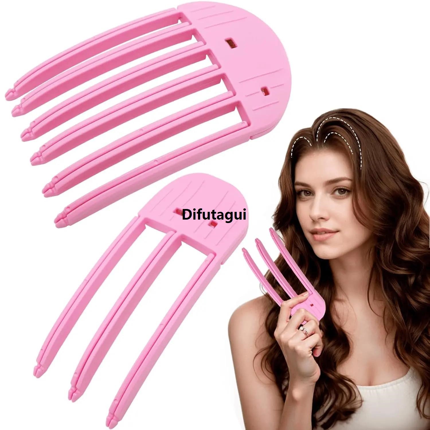 Difutagui , curly hair is suitable for men, comb hair curls are fluffy in, comb shape comb 2025 style style shape suit style suitable for bangs ladies, comb bangs clip