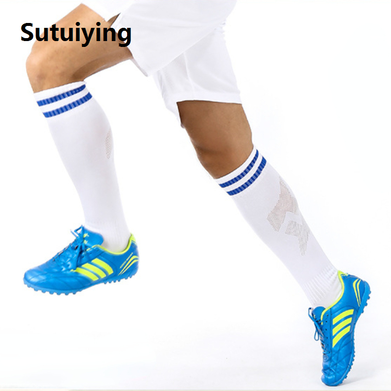 Sutuiying Socks Sports 1 Pair Long Knee adults Football Kids Legging Stockings Soccer Baseball Ankle Adults Children Sports Socks summer