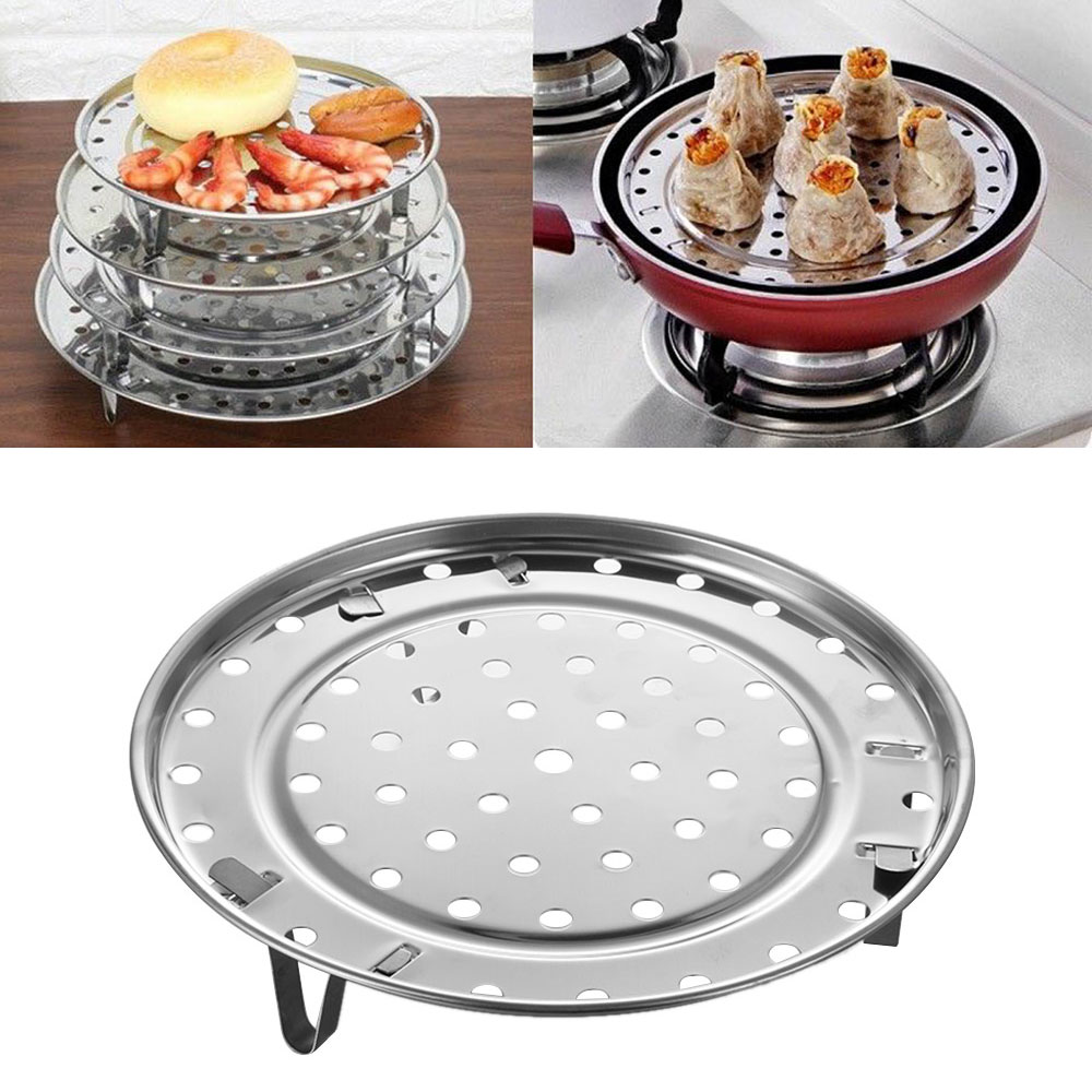New Cookware Insulated Three-leg Steamer Stainless Steel Tray Shelf