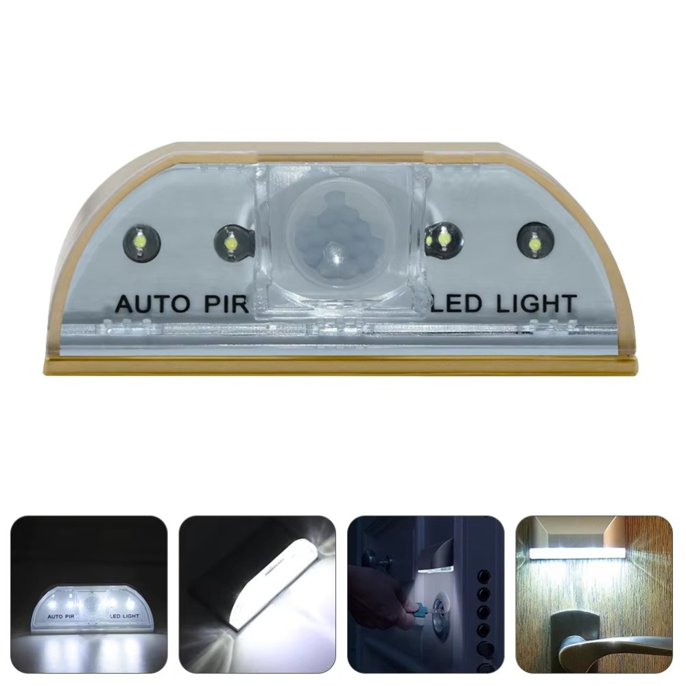 High Quality Auto Sensor Motion Detector Light Battery Operated Smart Home Keyhole Light 4 LED lamp Cabinet Lights