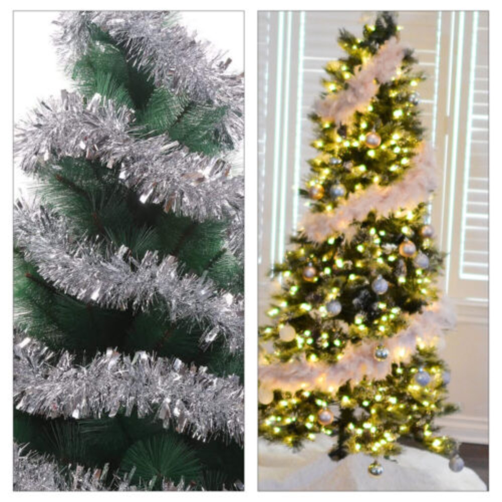 3pcs Xmas Ornament Long Bold Xmas Tinsel Party Supplies Wedding Decor Garland