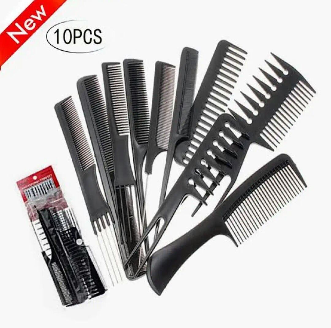 Vylon 10PCS Plastic Hair Comb Set PP Comb Pick Kit TT Hair Comb Kit Styling Hair Tail Comb Cutting Comb Set