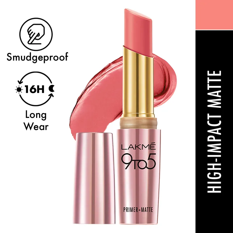 Lakme 9 To 5 Primer+Matte MP1 Pink Perfect Lipsticks - (3.6gm)