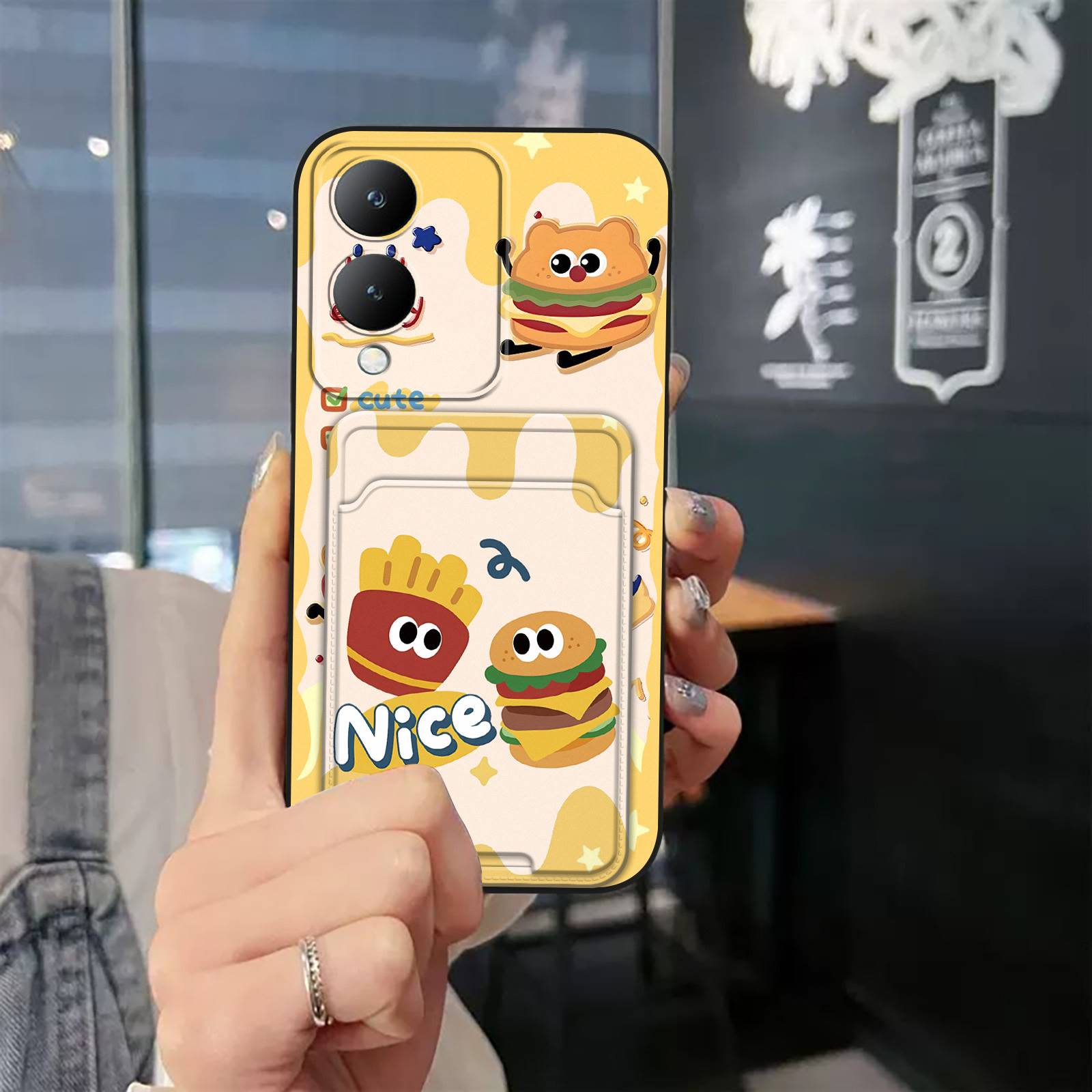 Waterproof Soft case Phone Case For VIVO G2 5G/Y28 5G/Y36i/Y36 5G Graffiti TPU Cute Card slot Durable Card bag Silicone