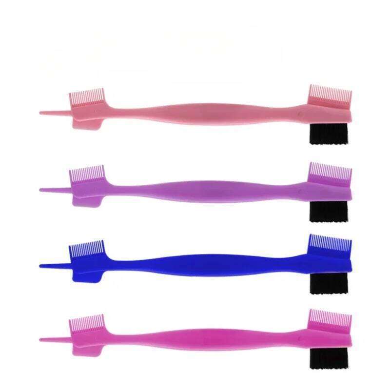 1Pc Double Sided 5 In 1 Edge Control Brush for Baby Salon Hair Comb Brushes Beauty Tools