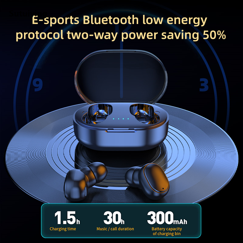 Sutuiying New A6 Lite TWS Bluetooth 5.0 Headphones Stereo True Wireless Earphones New In Ear Sports Headset for Phone Fone Wireless Earbuds