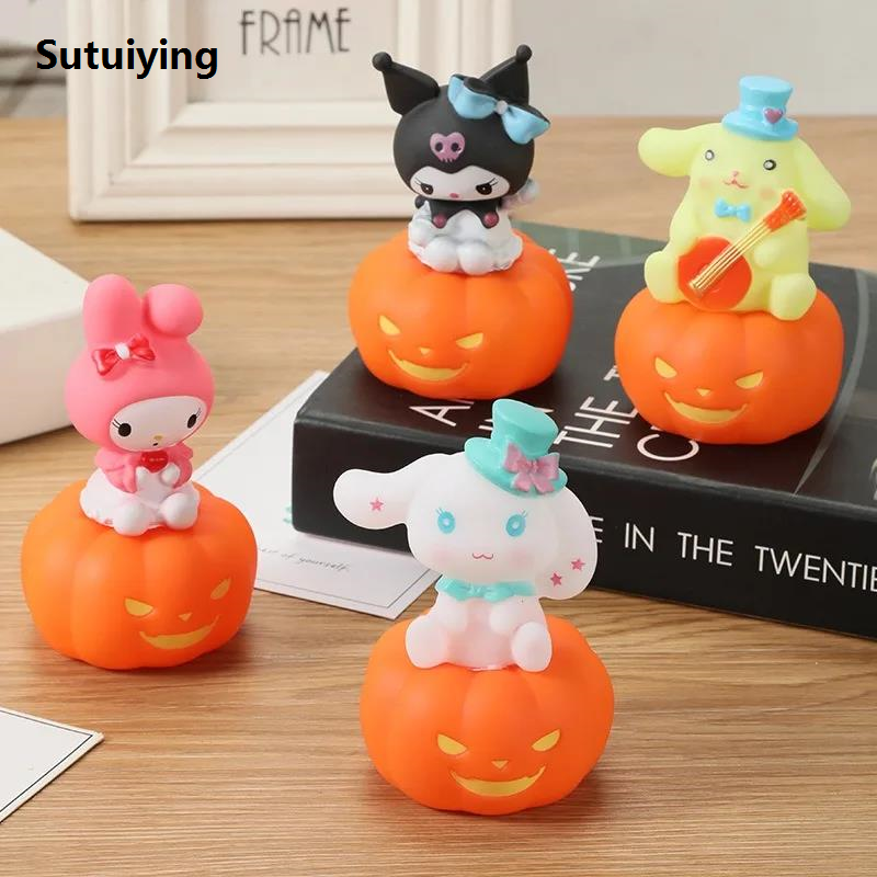 Sutuiying Animation Sanrios Kitty Kawaii Glowing Cloud Lamp Hello Kitty Fifty percent discount Bedside Lamp LED Night Light Cake Decoration Decoration Gift